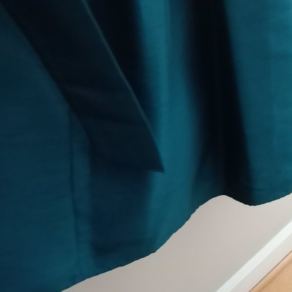 'NEW DIRECTIONS' Shawl collared full skirt Dress Size 12 Jewel toned Jad… - Picture 9 of 10